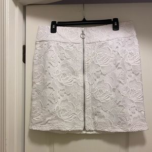 BOGO! Inc White Lace Mini Skirt